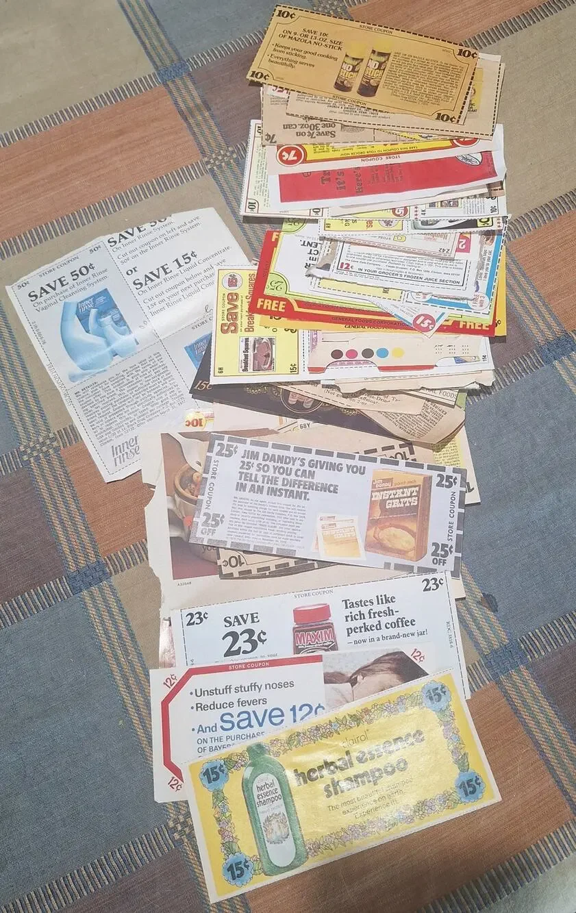 Vintage 1970s Grocery Coupon Lot 60+ Nestle Planters Advertising Ephemera